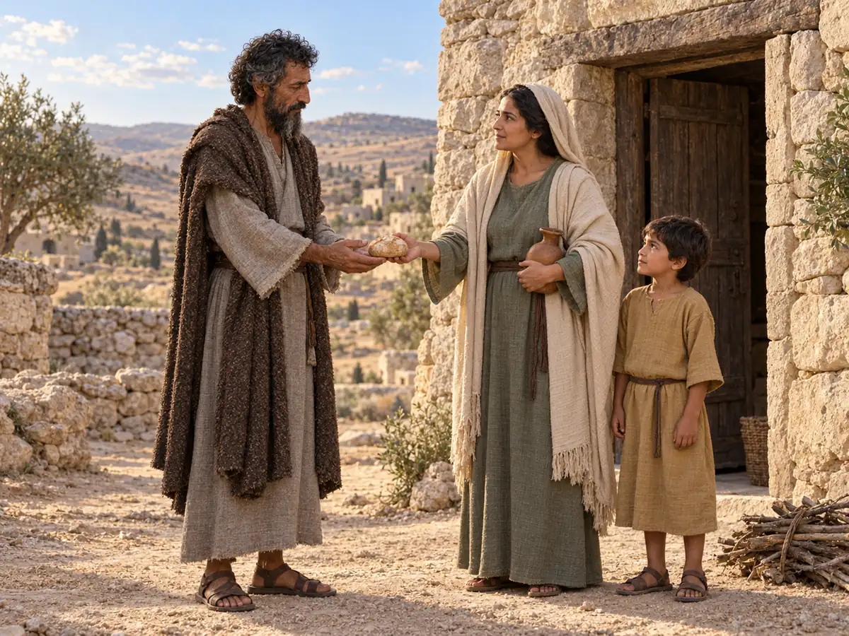 Elías y la viuda de Sarepta: recreación artística