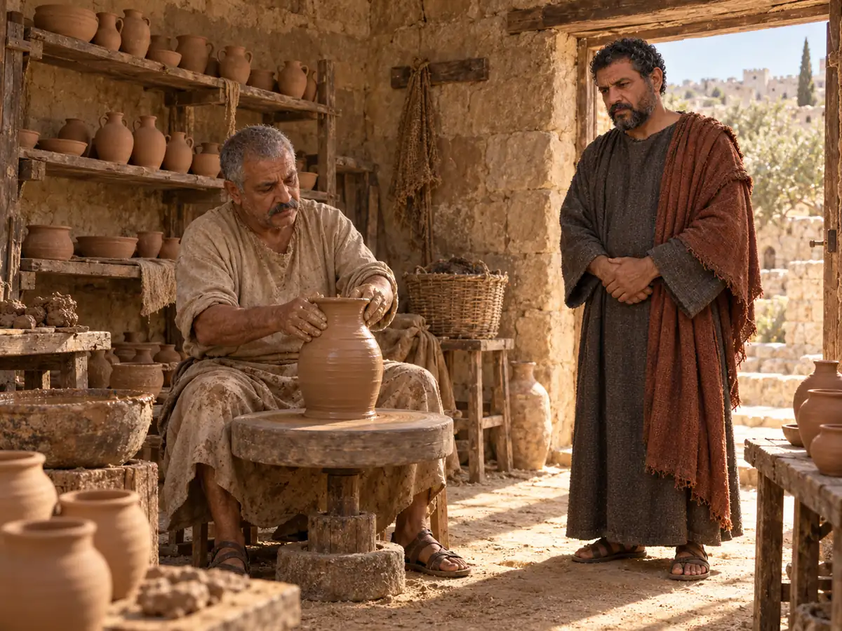 Jeremías y el alfarero: recreación artística