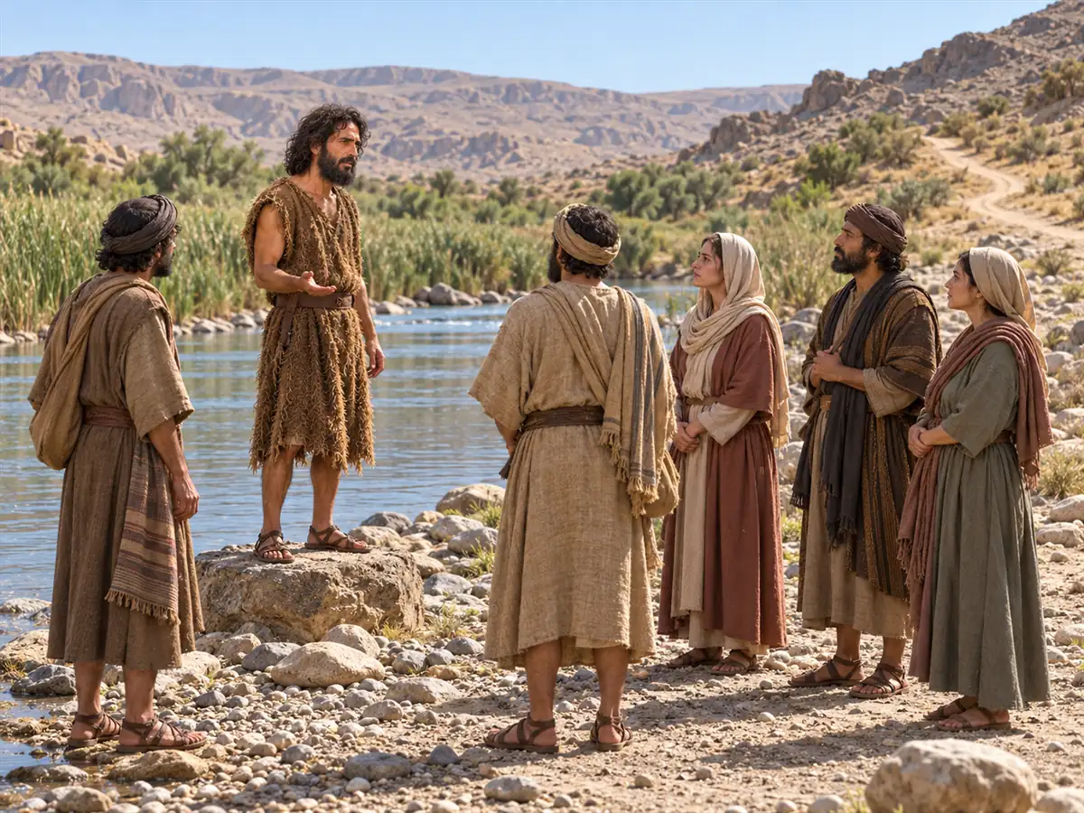 Juan prepara el camino: recreación artística del Evangelio de este día