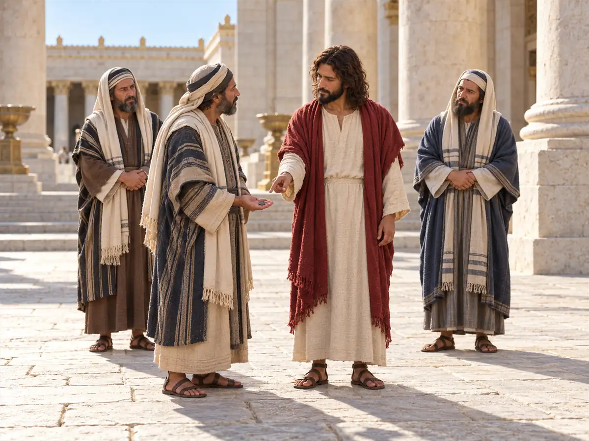 Al César lo que es del César: recreación artística del Evangelio de este día
