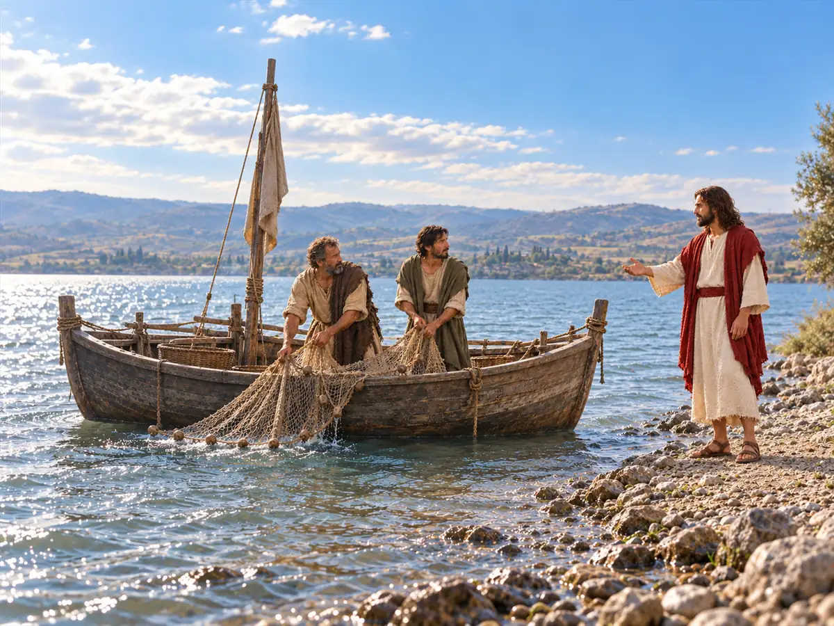 Pescadores de hombres: recreación artística del Evangelio de este día