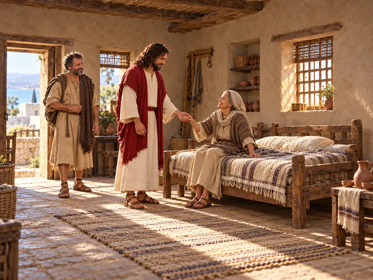 La tomó de la mano: recreación artística del Evangelio de este día